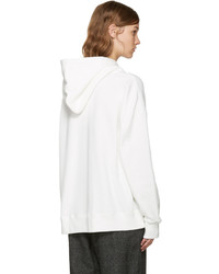 weißer Pullover mit einer Kapuze von Enfold
