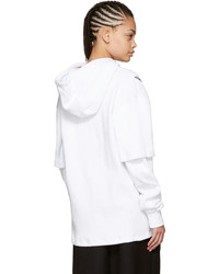 weißer Pullover mit einer Kapuze von Hood by Air