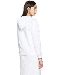 weißer Pullover mit einer Kapuze von Kenzo