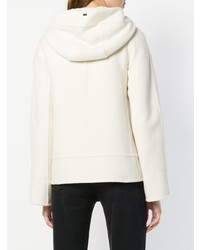 weißer Pullover mit einer Kapuze von Herno