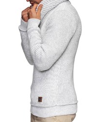 weißer Pullover mit einer weiten Rollkragen von INDICODE