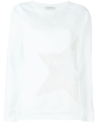 weißer Pullover mit Sternenmuster von PIERRE BALMAIN