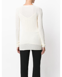 weißer Pullover von Helmut Lang