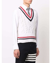 weißer Pullunder von Thom Browne