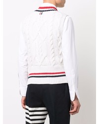 weißer Pullunder von Thom Browne