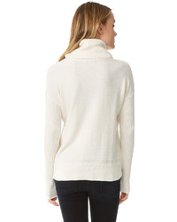 weißer Rollkragenpullover mit Reliefmuster von Madewell