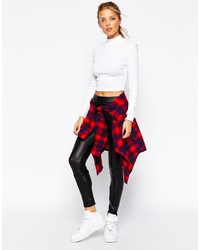 weißer Rollkragenpullover von Asos