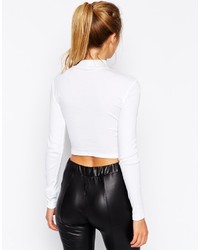 weißer Rollkragenpullover von Asos