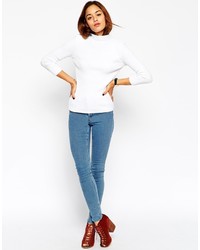 weißer Rollkragenpullover von Asos