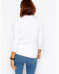 weißer Rollkragenpullover von Asos