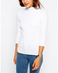 weißer Rollkragenpullover von Asos