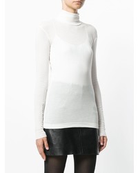 weißer Rollkragenpullover von Yang Li