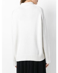 weißer Rollkragenpullover von Sminfinity