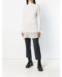 weißer Rollkragenpullover von Sacai