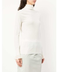 weißer Rollkragenpullover von Sacai