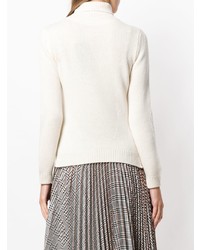 weißer Rollkragenpullover von Ermanno Scervino