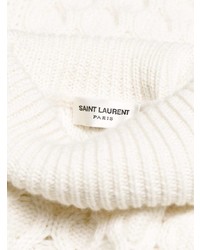 weißer Rollkragenpullover von Saint Laurent