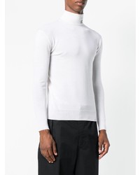 weißer Rollkragenpullover von Raf Simons