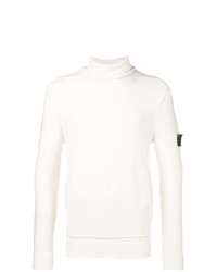 weißer Rollkragenpullover von Stone Island Shadow Project