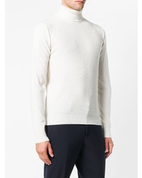 weißer Rollkragenpullover von Manuel Ritz