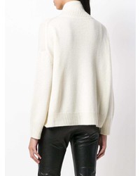 weißer Rollkragenpullover von Ermanno Scervino