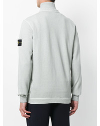 weißer Rollkragenpullover von Stone Island