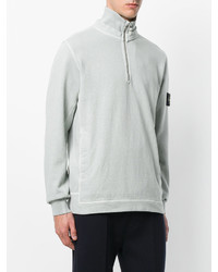 weißer Rollkragenpullover von Stone Island