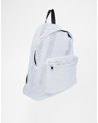 weißer Segeltuch Rucksack von Asos