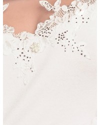 weißer Spitze Pullover mit einem Rundhalsausschnitt von ASHLEY BROOKE by Heine