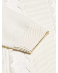 weißer Spitze Pullover mit einem Rundhalsausschnitt von Chloé