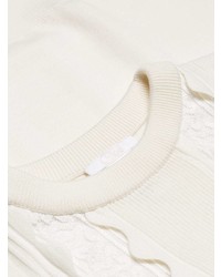 weißer Spitze Pullover mit einem Rundhalsausschnitt von Chloé