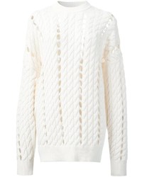 weißer Strick Oversize Pullover von Alexander Wang
