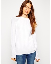 weißer Strick Oversize Pullover von Asos