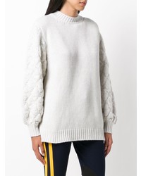 weißer Strick Oversize Pullover von Fine Edge