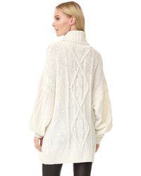 weißer Strick Oversize Pullover von Faith Connexion