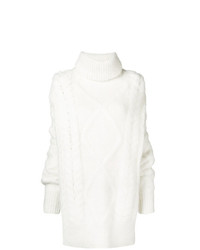 weißer Strick Oversize Pullover von Maison Margiela