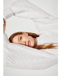 weißer Strick Oversize Pullover von Mango
