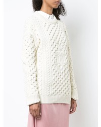 weißer Strick Oversize Pullover von JW Anderson