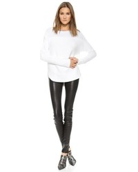 weißer Strick Oversize Pullover von Helmut Lang