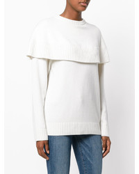 weißer Strick Poncho von Chloé