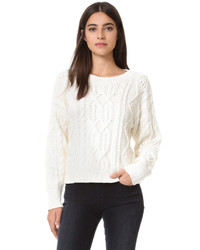 weißer Strick Pullover von 360 Sweater