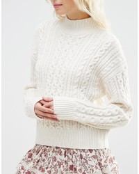 weißer Strick Pullover von Asos