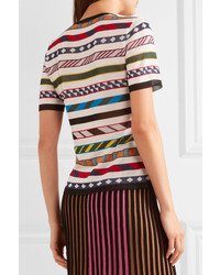 weißer Strick Pullover von Mary Katrantzou