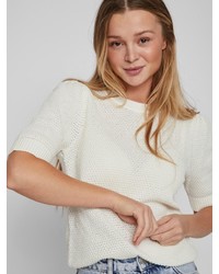 weißer Strick Pullover von Vila