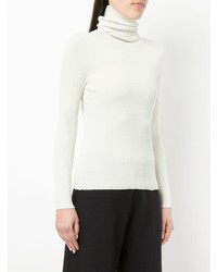 weißer Strick Rollkragenpullover von Simon Miller