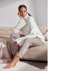 weißer Strick Rollkragenpullover von Elbsand