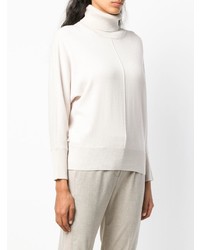 weißer Strick Rollkragenpullover von Peserico