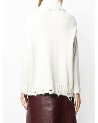 weißer Strick Rollkragenpullover von Maison Flaneur