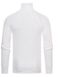 weißer Strick Rollkragenpullover von R-NEAL