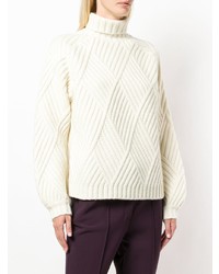 weißer Strick Rollkragenpullover von Victoria Victoria Beckham